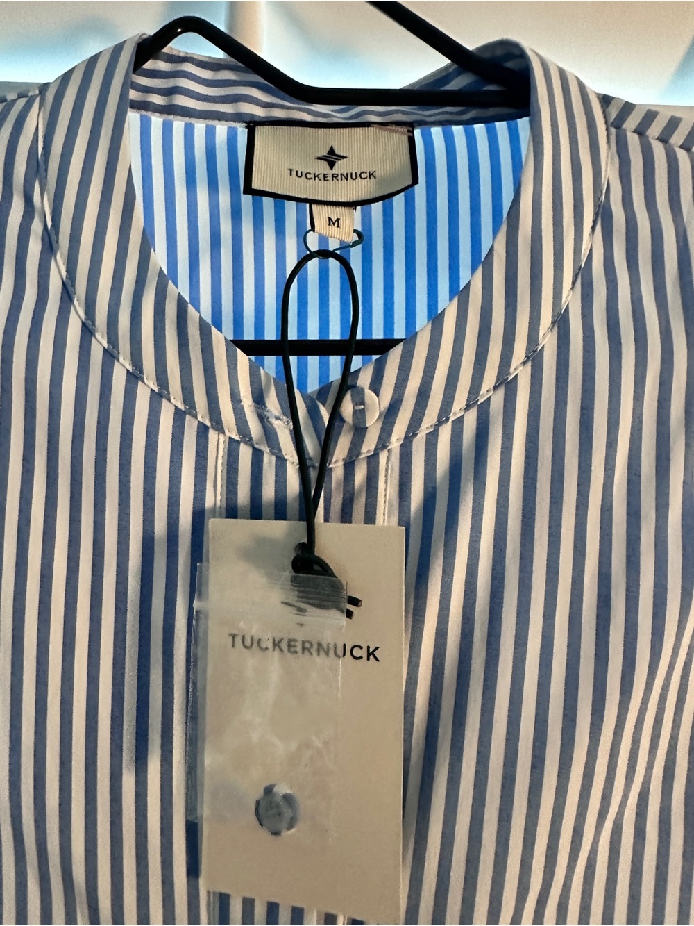NEW W Tags Tuckernuck Blue and White Striped Shirt Dress medium - Picture 3 of 4